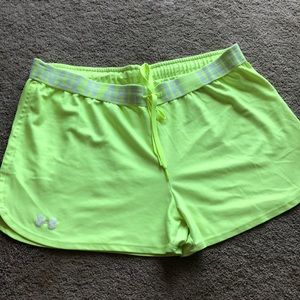 Neon Under Armour Athletic Shorts